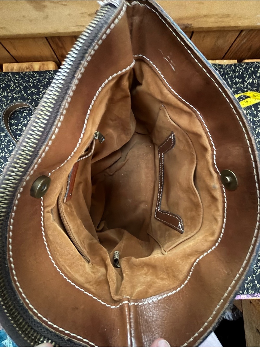 Patricia Nash Tuscania Leather Crossbody Bag - Signature Map Print - Picture 7 of 10